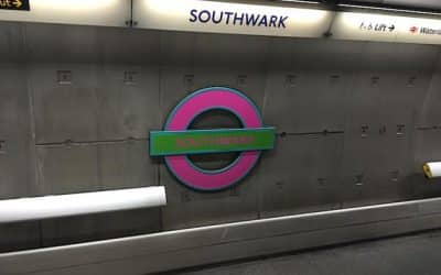 Artist Michael Craig-Martin Reimagines London Underground Logo At Southwark Station