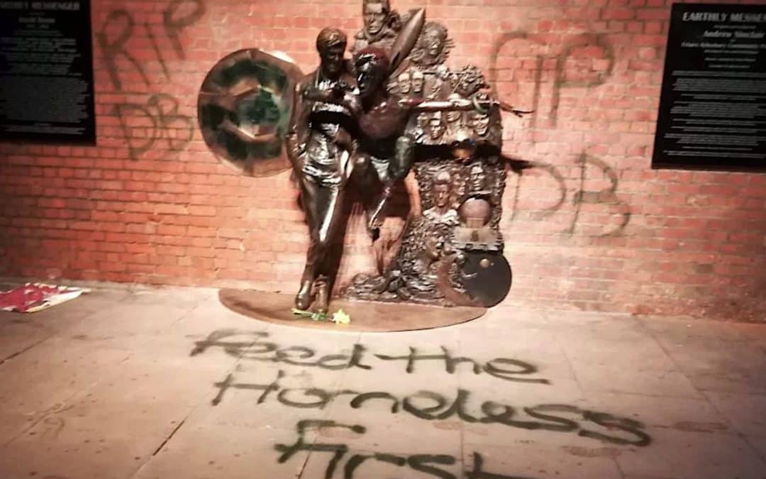 David Bowie Aylesbury Statue Vandalised By Yobs
