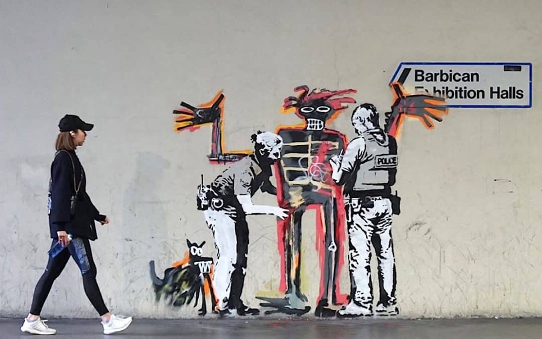 Banksy Homage To Basquiat Appears In Barbican Tunnel Ahead Of Retrospective