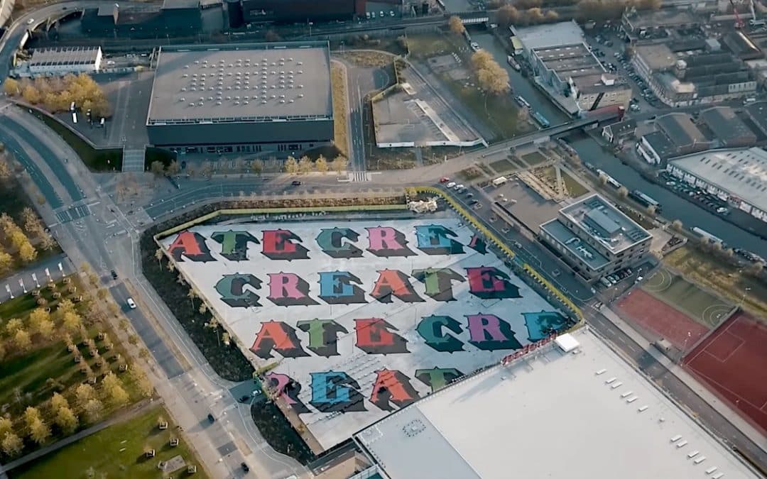 Street Artist Ben Eine Creates His Largest Mural Yet In East London