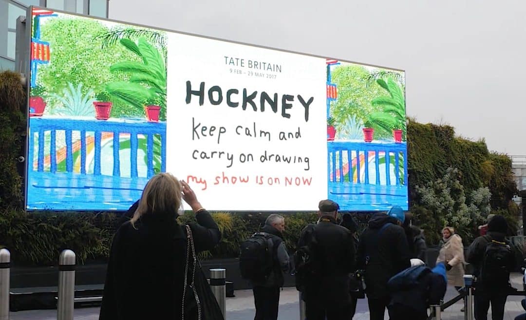 David Hockney iPad Paintings Broadcast Across UK On Large Public Screens