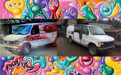 Pink Martini Van With Original Kenny Scharf Murals Destroyed By Thieves