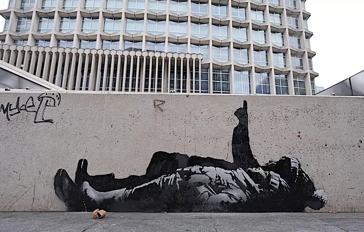 Two Identical Banksy Murals Have Appeared In London For Christmas