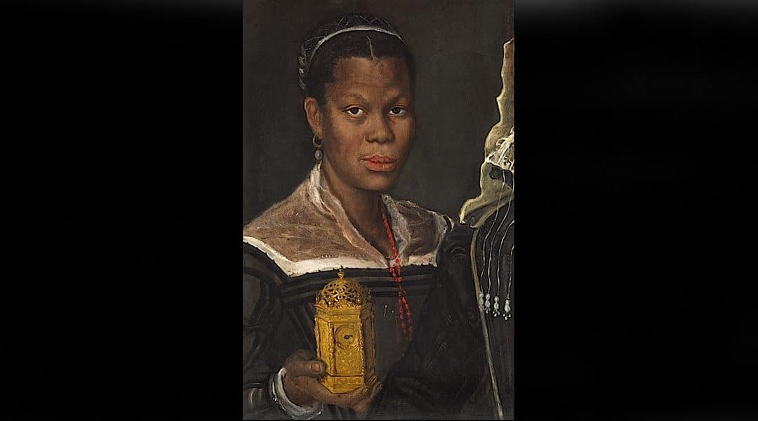 Annibale Carracci Baroque Portrait Of Elegantly Dressed African Woman Discovered