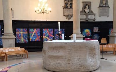 Terrence Ffyffe Cosmic Whirling Dynamic Abstract Paintings St Stephen Walbrook