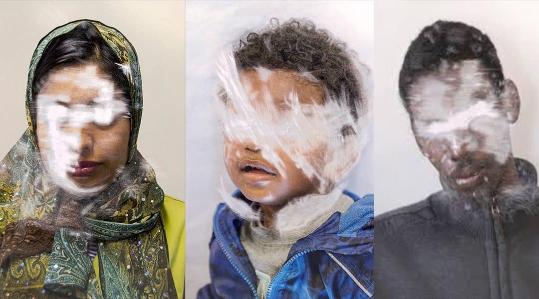 Sam Ivin: Physically Scratched Portraits Of Asylum Seekers Exhibited