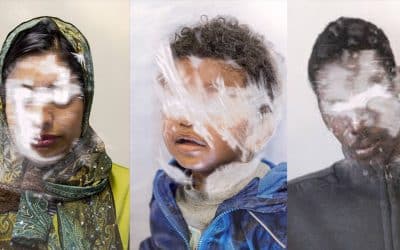 Sam Ivin: Physically Scratched Portraits Of Asylum Seekers Exhibited