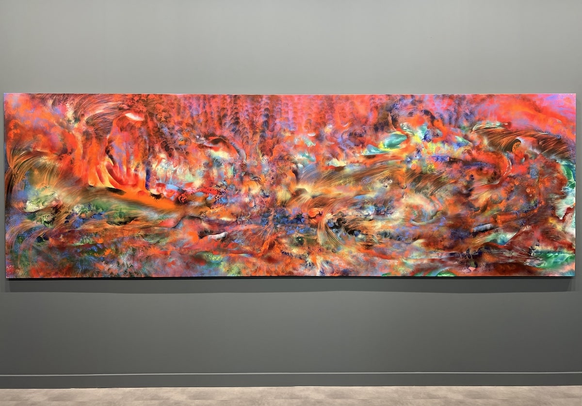 Lucy Bull, 13:23, 2025, Oil on canvas, 137.2 x 427.4 x 3.2 cm, David Kordansky