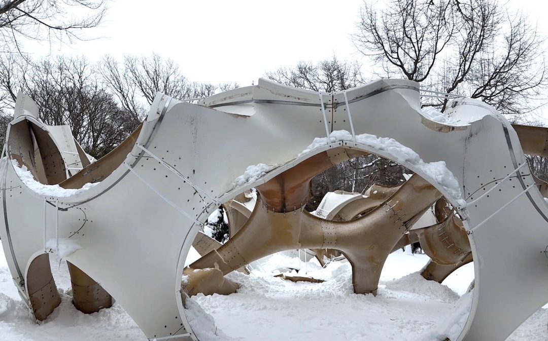 Buckminster Fuller: Fly’s Eye Dome Sculpture Crushed In East Coast Blizzard