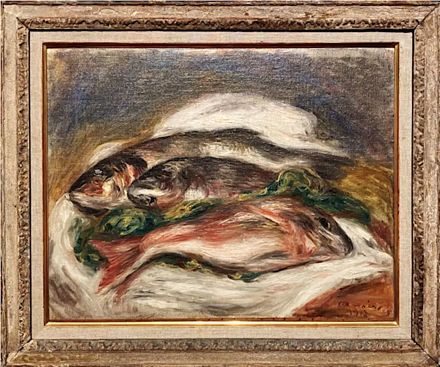 Les Poissons, an oil on canvas by Pierre-Auguste Renoir created in 1917