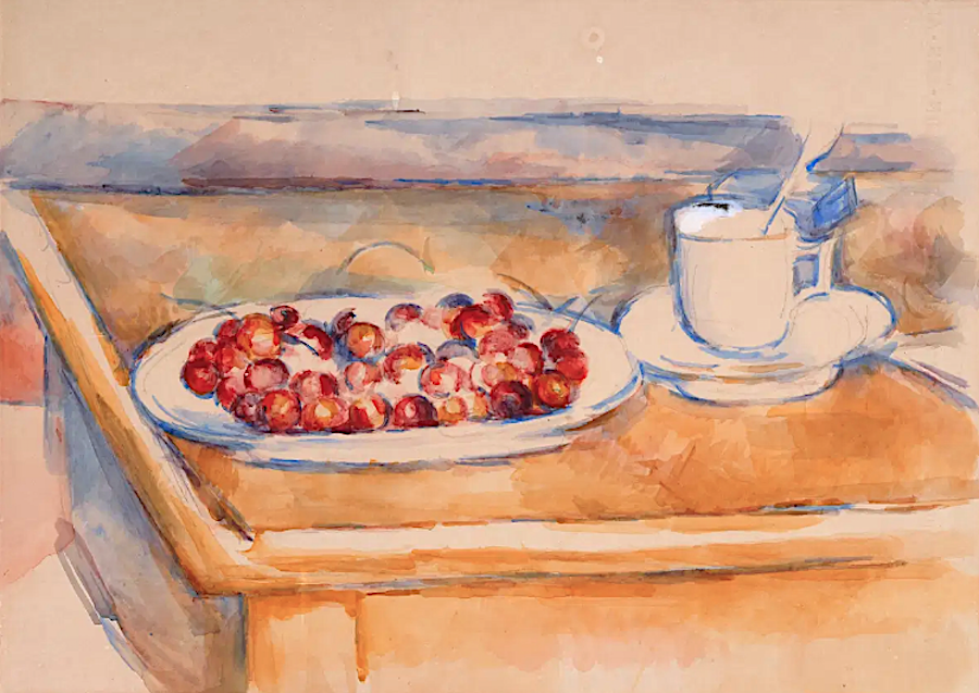 Cezanne Still Life with Cherries, made around 1890