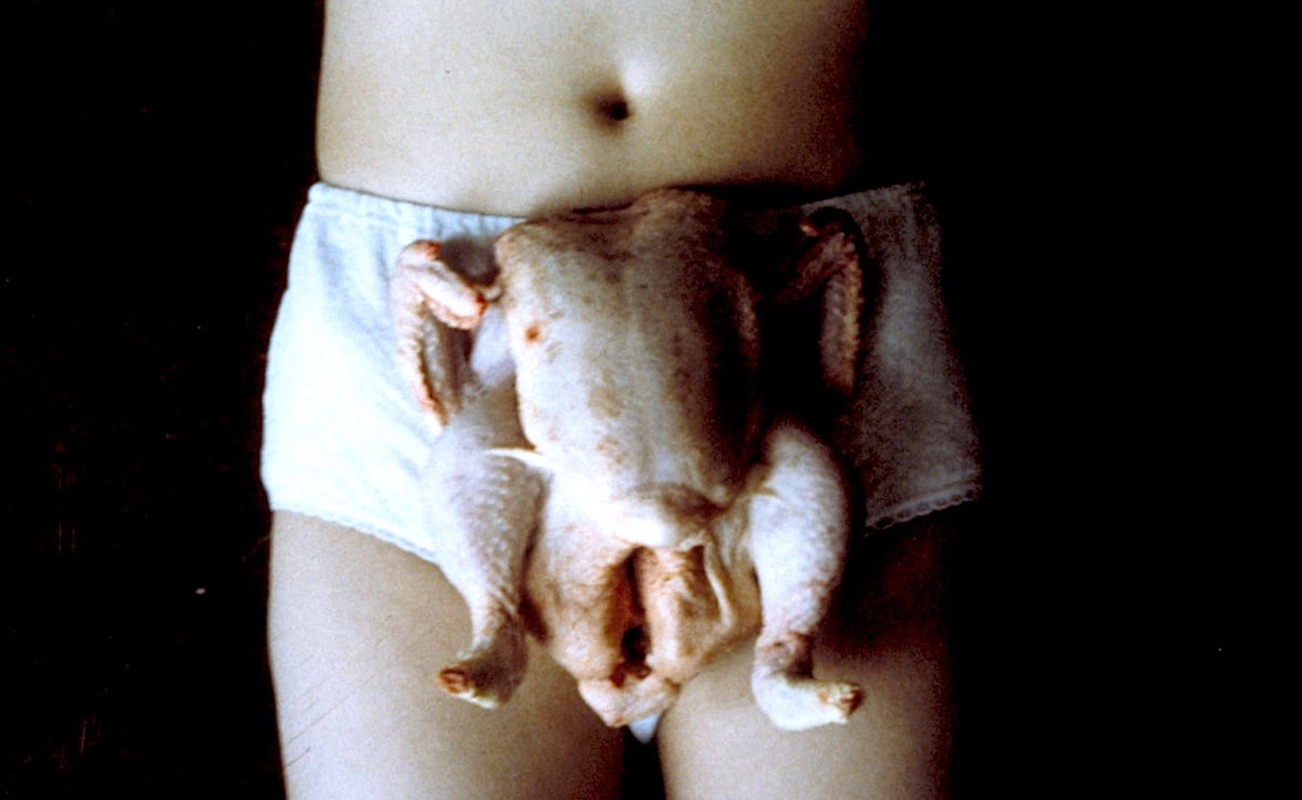 Sarah Lucas, Chicken Knickers 1997. Courtesy the artist and Sadie Coles HQ, London