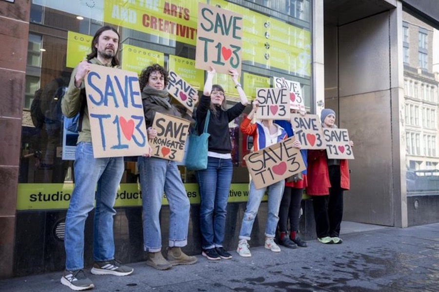 Protester in Glasgow last Friday
