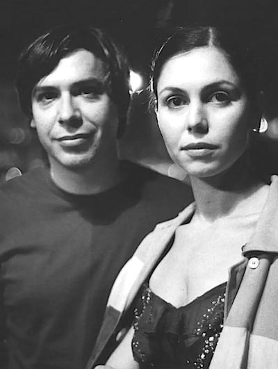 George Condo and Anna Condo backstage at the Allen Ginsberg Memorial at the Wadsworth Theatre on June 21, 1997 in Los Angeles, California. Photo: Lindsay Brice / Getty Images.