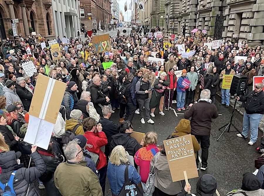 Protester in Glasgow last Friday