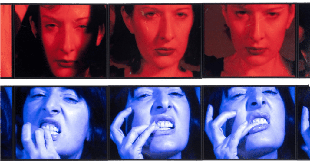 Marina Abramović, Red Period Blue Period, 1998. Courtesy: Marina Abramović Archives.