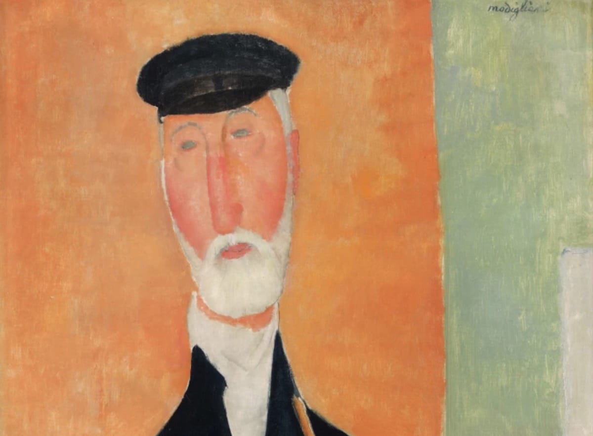 Amedeo Modigliani's Homme à la pipe (Le notaire de Nice), painted in 1918