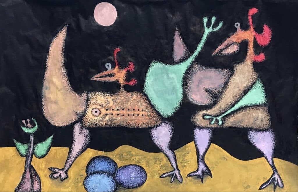 Desmond MorrisIntruder I, 2019 Mixed media on paper