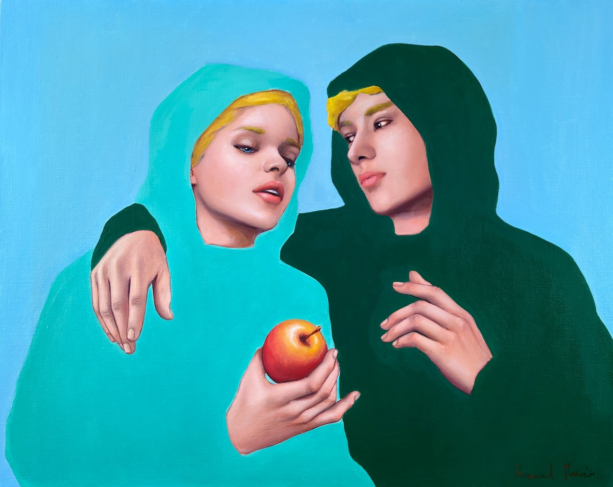 Adam and Eve - Oil on canvas by Renaud Muraire