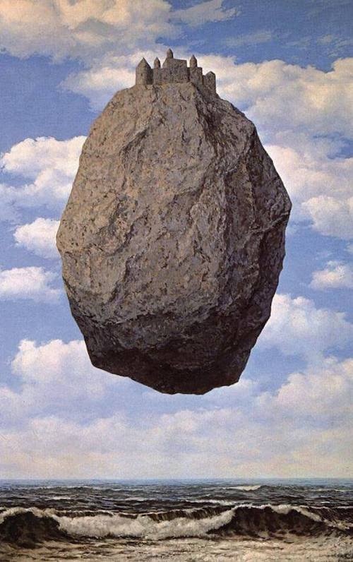 Rene Magritte: Le Chateau de Pyrenees (The Castle of the Pyrenees), 1959; Oil on canvas, 200 X 145 cm; The Israel Museum, Jerusalem; Gift of Harry Torczyner
