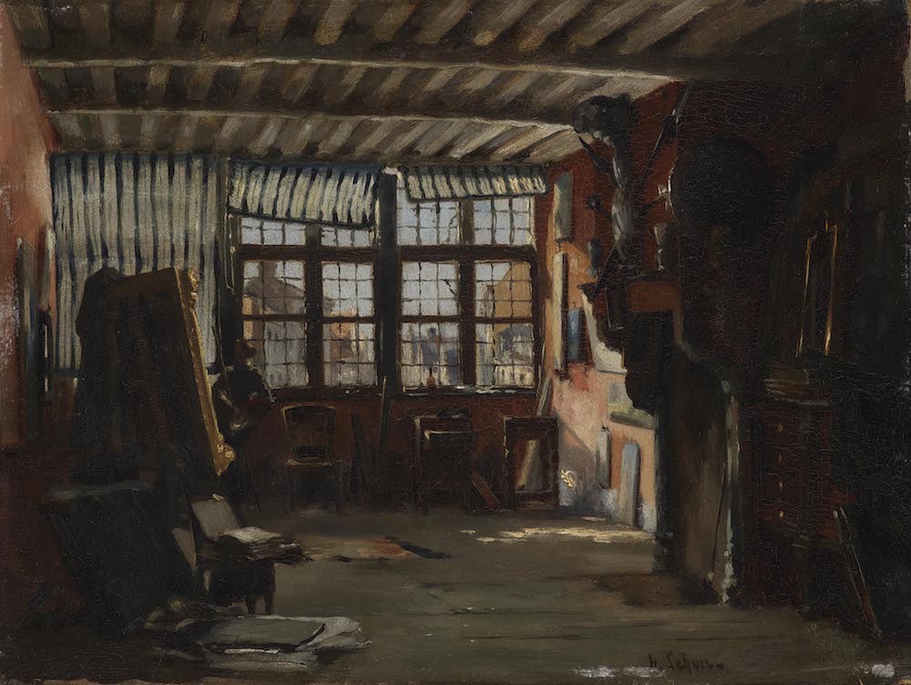 Kalman Dery, The painter’s studio, 1883. Katrin Bellinger Collection, London.