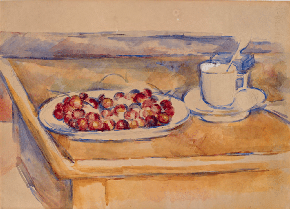 ‘Still Life With Cherries’ by Paul Cezanne, one of the three artworks recovered by Italian Carabinieri police about five months after they were stolen