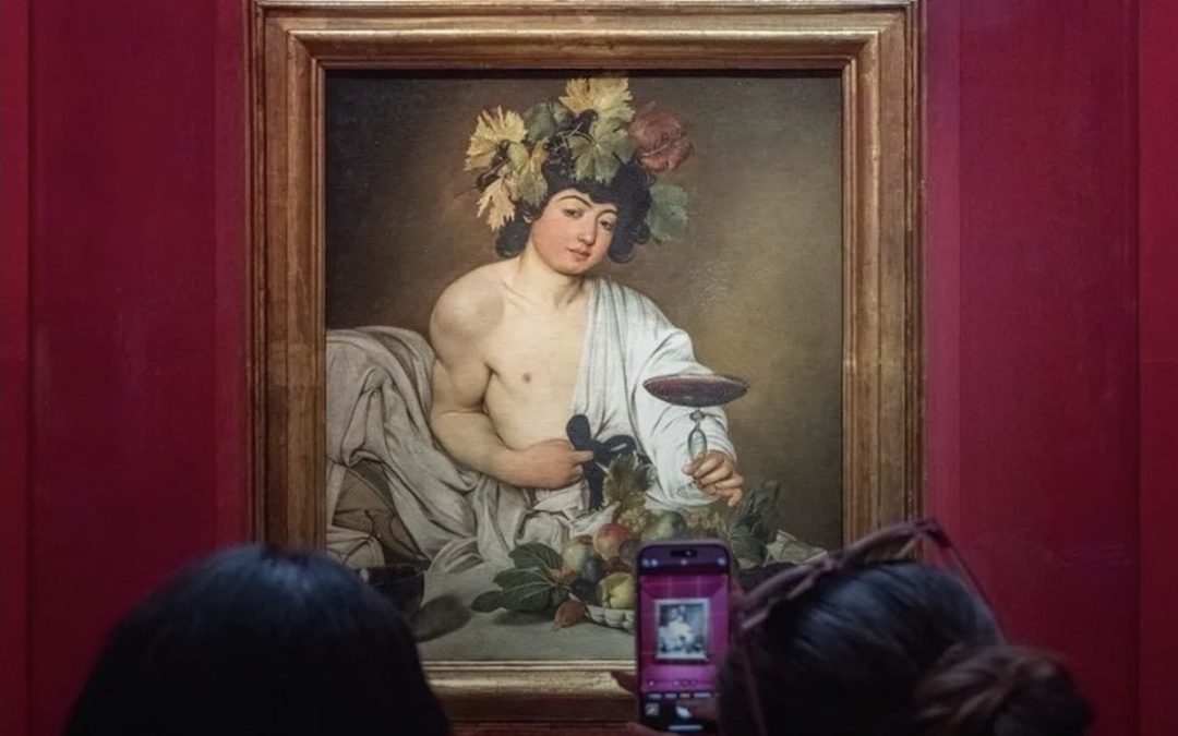 Caravaggio’s Bacchus At The Uffizi Caught In Torrential Rains