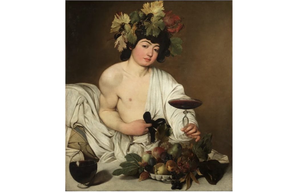 Caravaggio's Bacchus At The Uffizi Caught in Torrential Rains